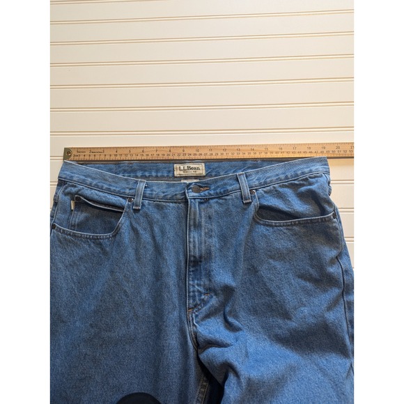 L.L.Bean Men's 38x29 (Peg 38x30) Classic Fit Blue Denim Jeans - Picture 7 of 9